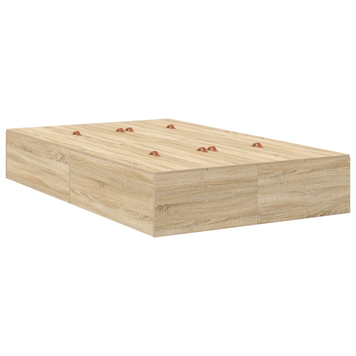 Seng med lagring Sonoma eik 120 x 190 cm Konstruert tre