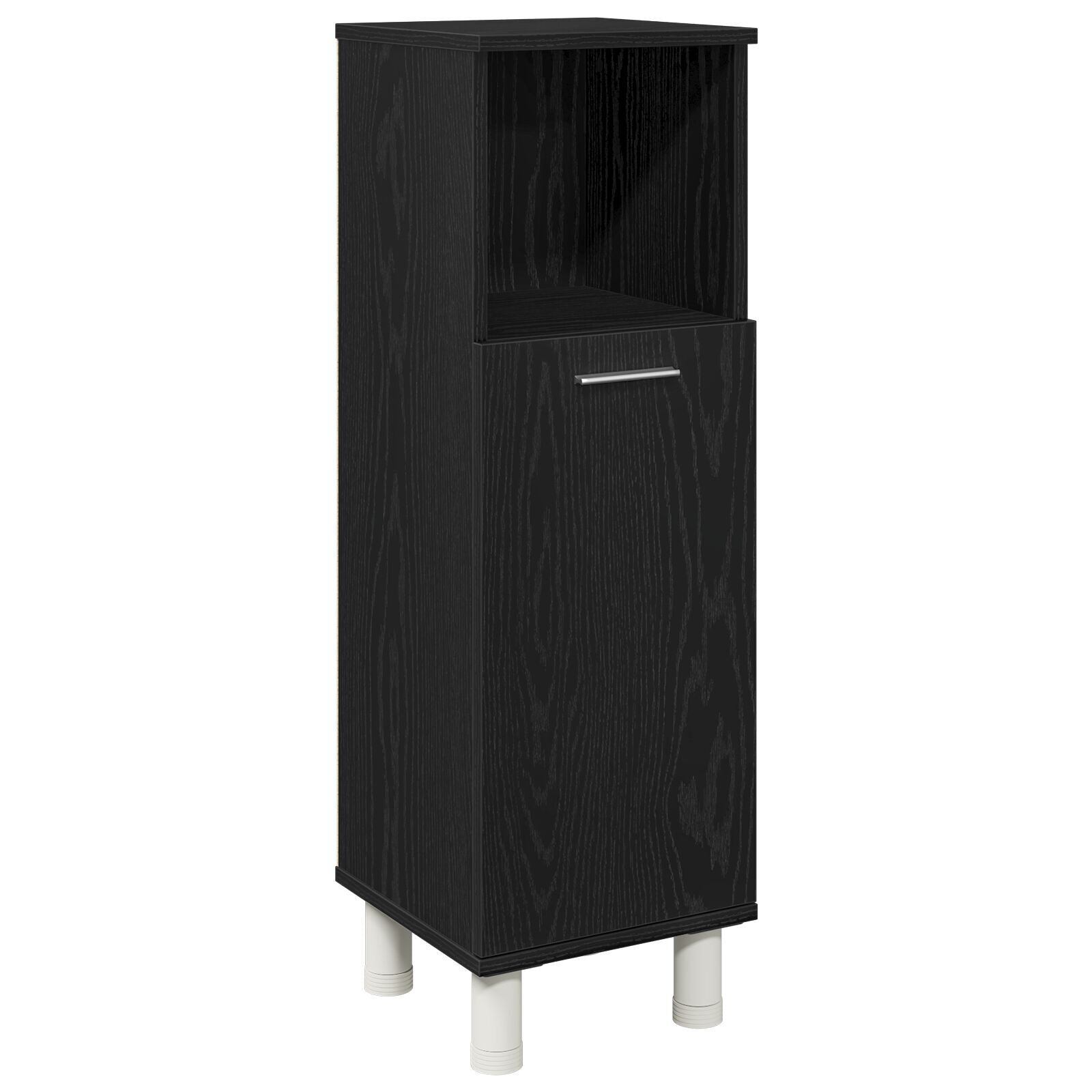Baderomsinnredningssett med hylle 3 pcs Svart 30 x 30 x 99.5 cm