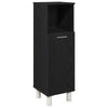 Baderomsinnredningssett med hylle 3 pcs Svart 30 x 30 x 99.5 cm