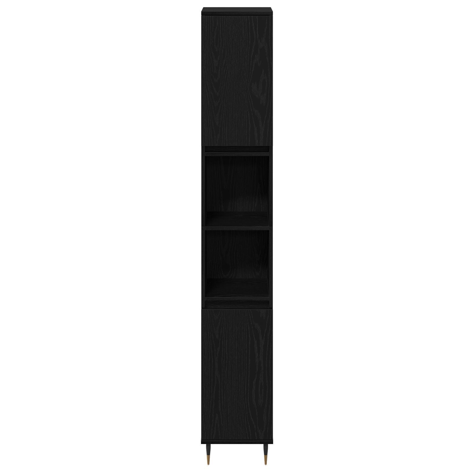 Baderomsmøbelsett med lagring 3 pcs Svart Eik 30 x 30 x 190 cm
