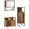 Baderomsinnredningssett med dør 3 pcs Brun 33 x 33 x 120.5 cm
