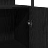 Baderomsinnredningssett med dør 3 pcs Svart 33 x 33 x 120.5 cm