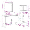 Baderomsinnredningssett med dør 3 pcs Brun 33 x 33 x 102.5 cm