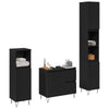Bademøbelsett 3 pcs Svart Eik 30 x 30 x 190 cm Konstruert tre
