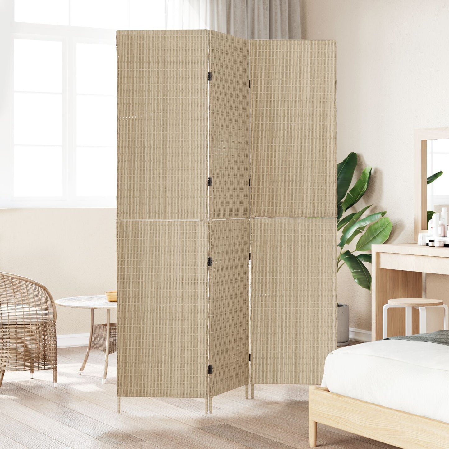 Romdeler Beige 147 x 180 cm polyrotting