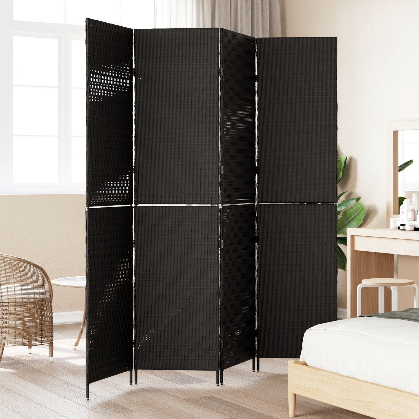 Romdeler Svart 195 x 180 cm polyrotting