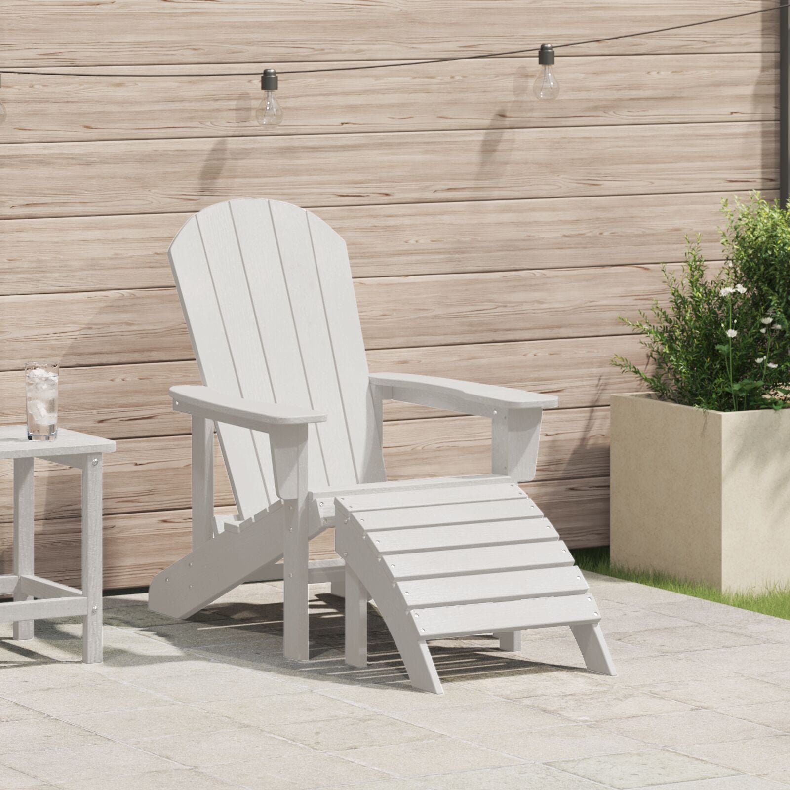 Adirondack-stol Hvit 74 x 82 x 92cm Plast