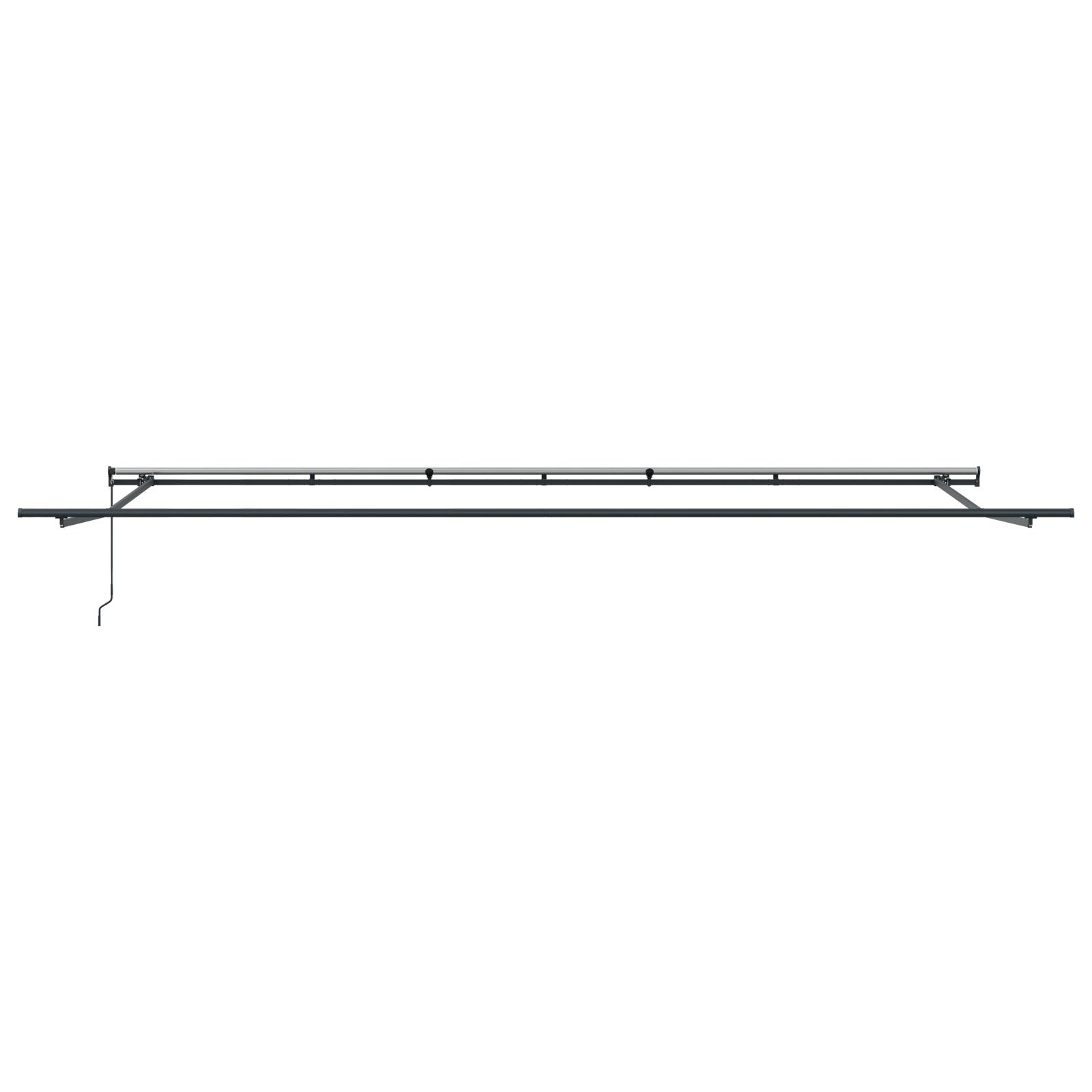 Innvendbar Markise Rød og hvit 600 × 300 cm stoff