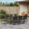 Hage Spisegruppe 9 pcs Svart 190 x 90 x 75 cm polyrotting