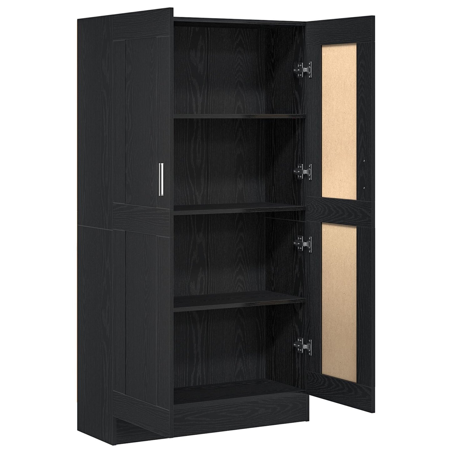 Bokskap Svart Eik 82,5 x 30,5 x 150 cm Konstruert tre