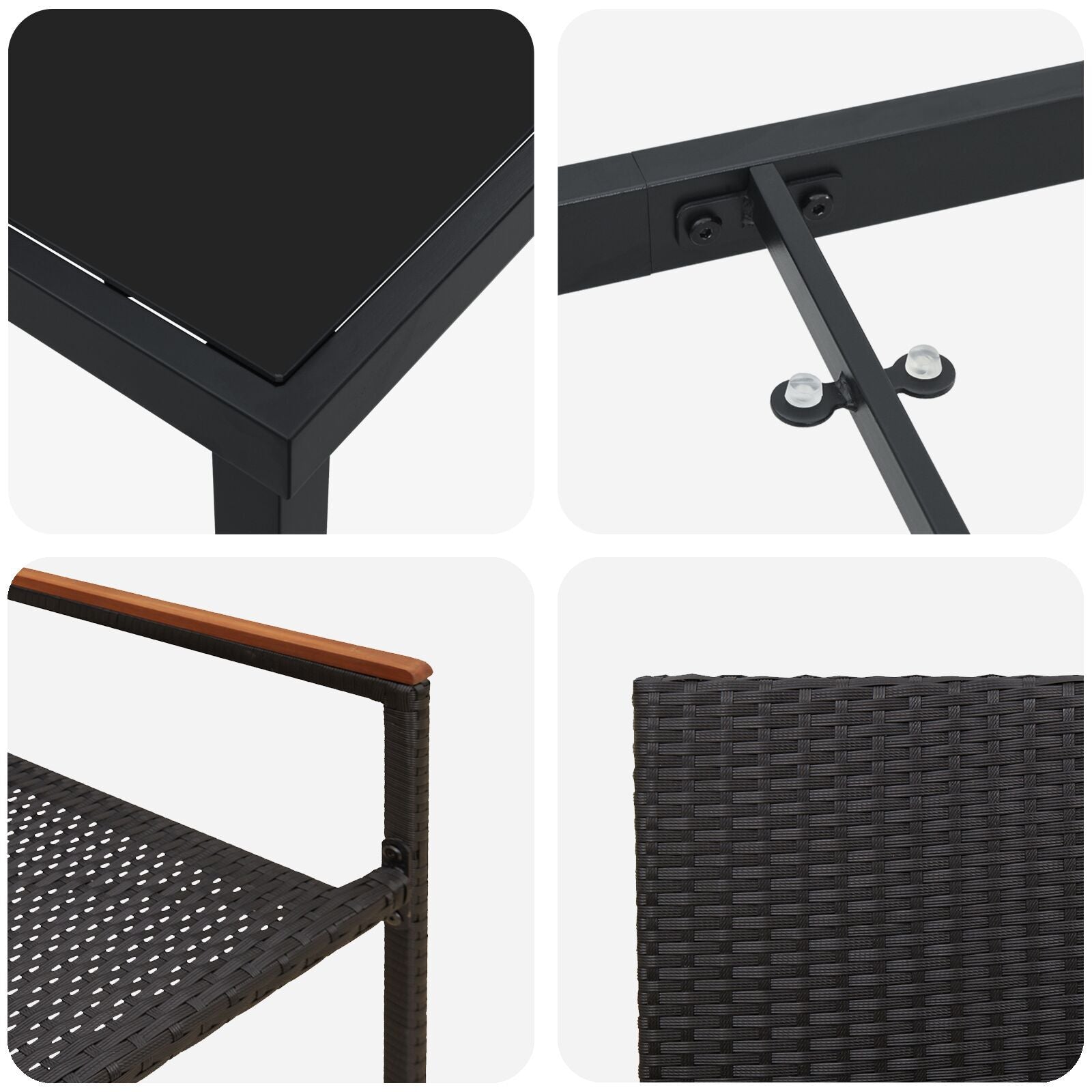 Hage Spisegruppe 7 pcs Beige Poly rattan