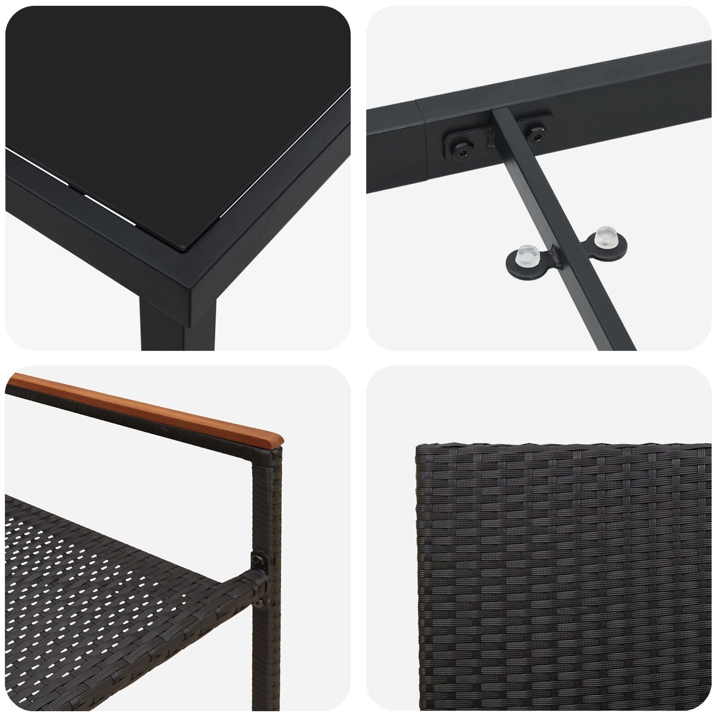 Hage Spisegruppe med pute 7 pcs Beige polyrotting