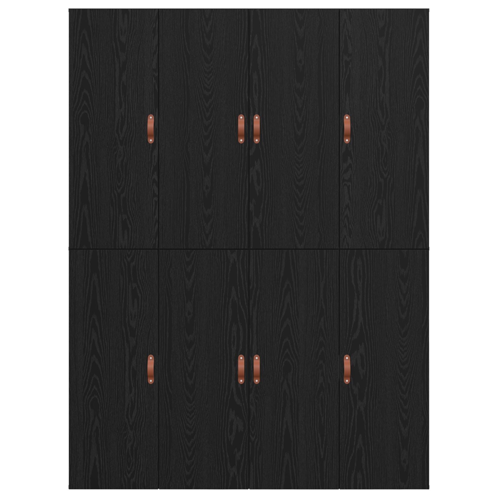 Seng med lagring Svart Eik 150 x 200 cm Konstruert tre