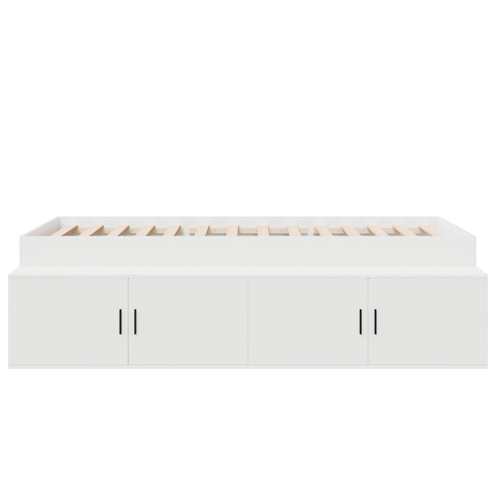 Sengestamme med skuff Hvit 100 x 200 cm Konstruert tre