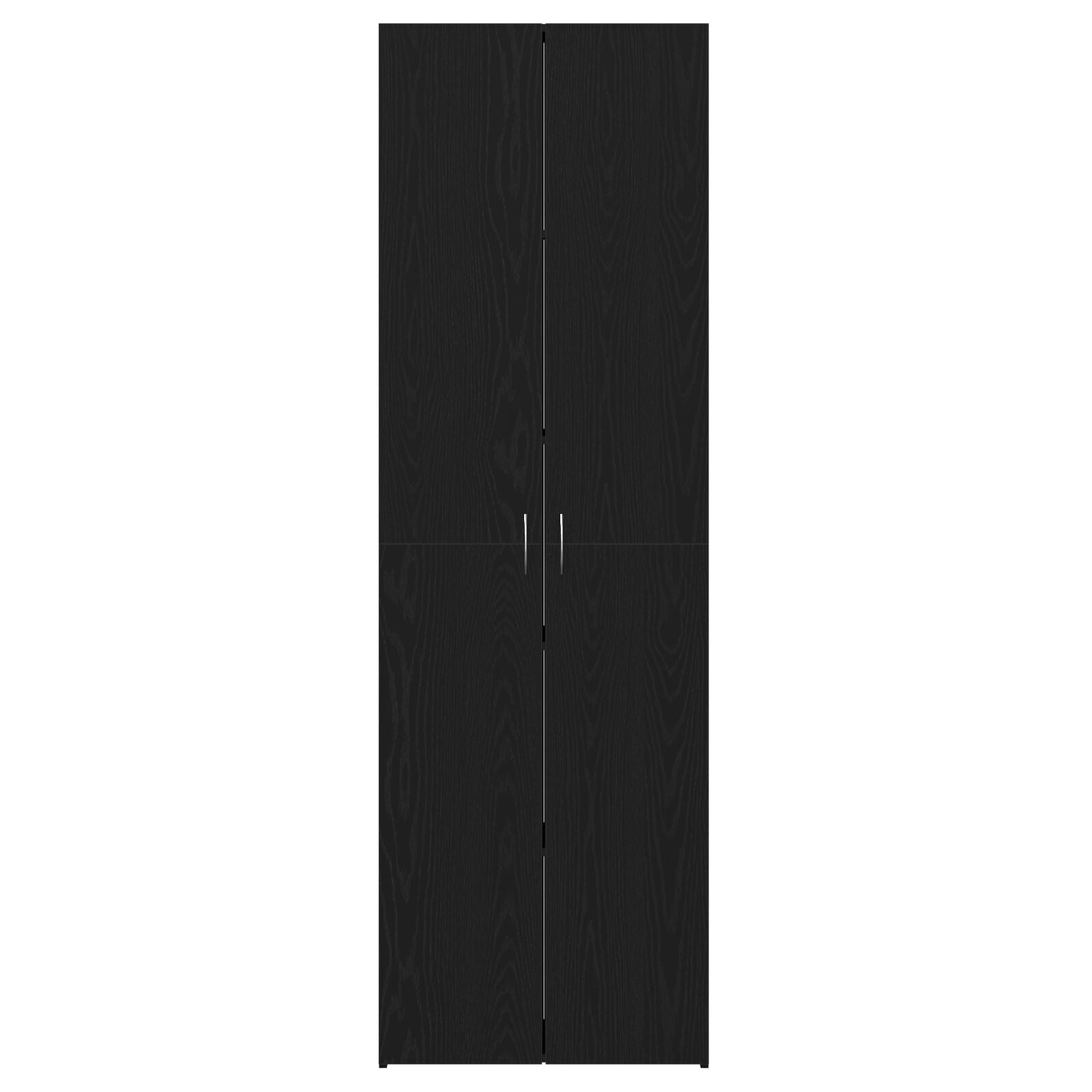 Kontorskap med hylle Svart eik 60 x 32 x 190 Konstruert tre