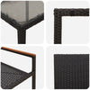 Hage Spisegruppe 5 pcs Svart 150 x 90 x 75 cm polyrotting