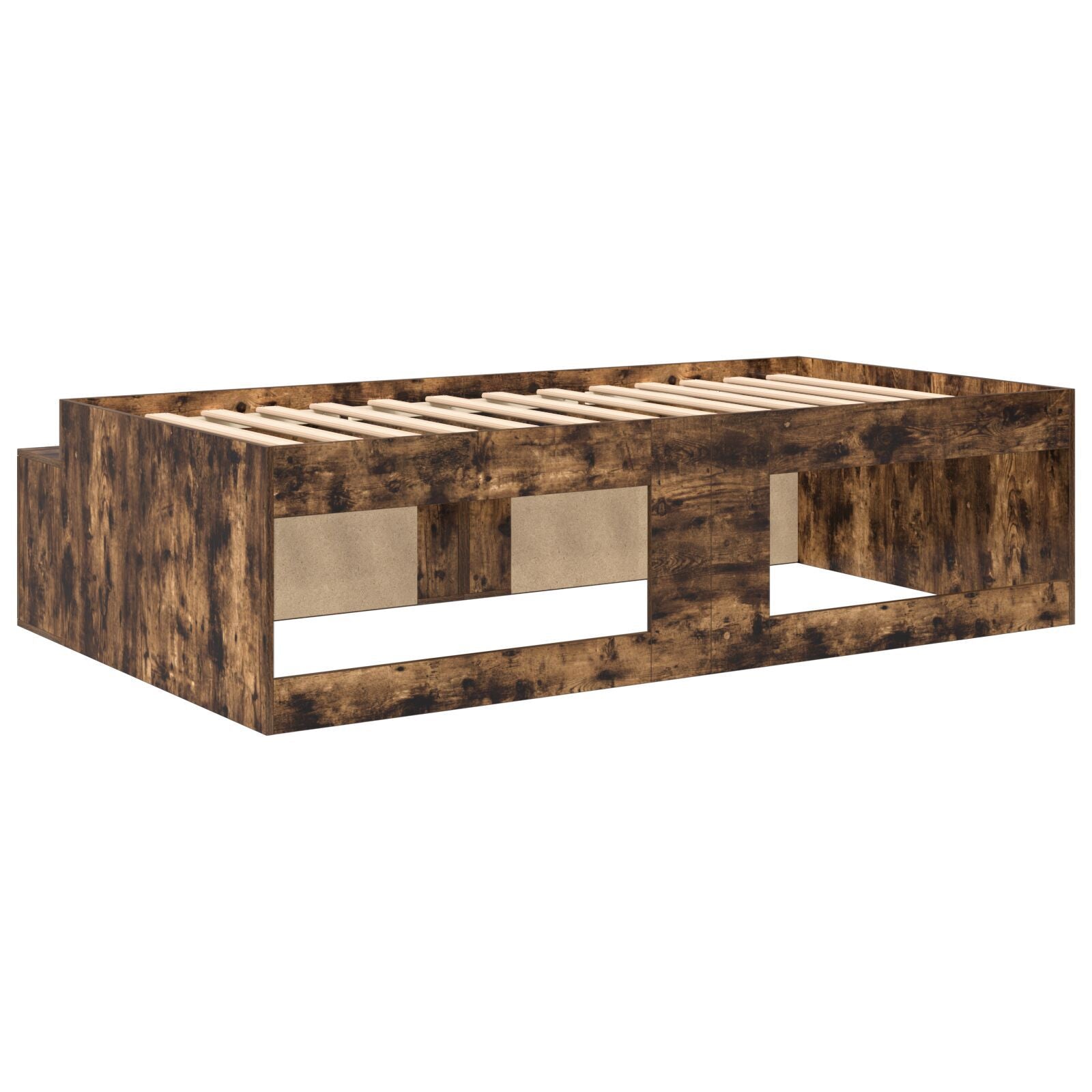 Sengestamme med skuff Røkt eik 100 x 200 cm Konstruert tre