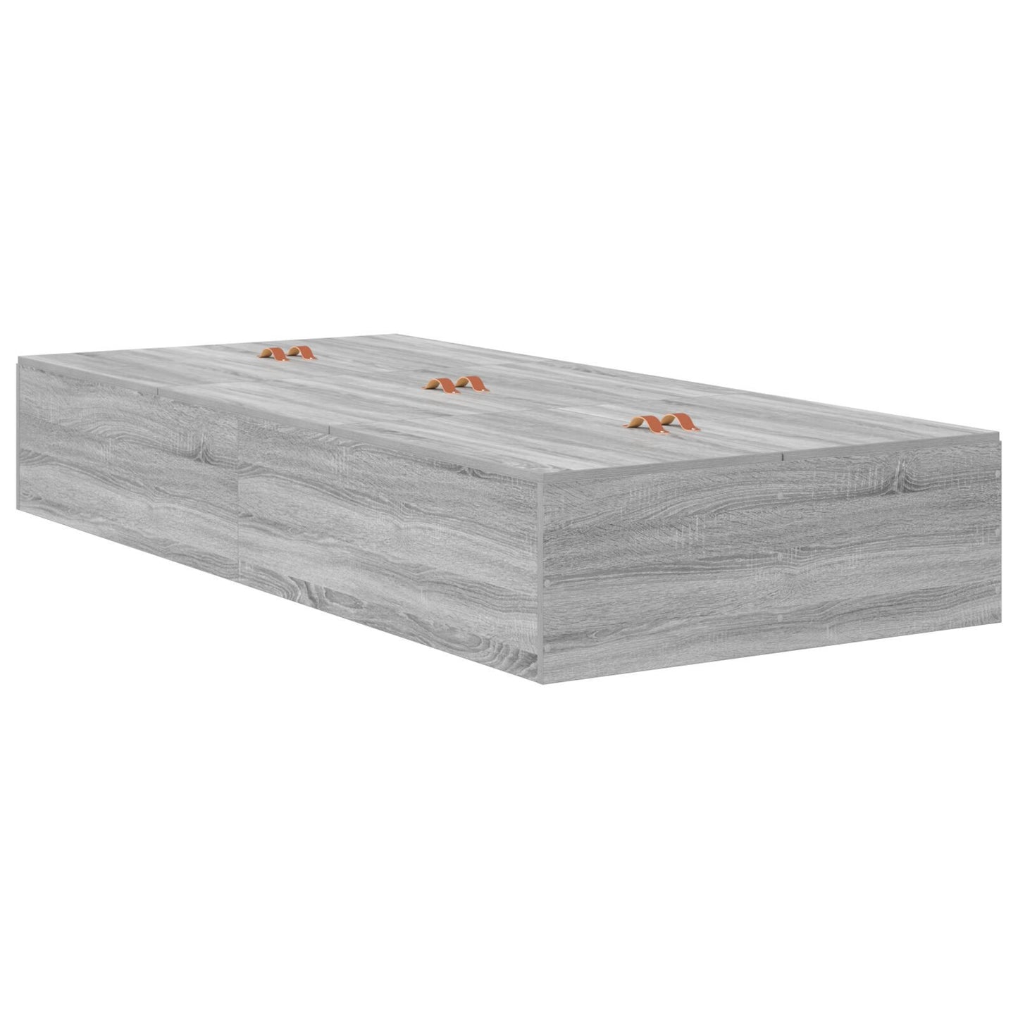 Seng med lagring Grå Sonoma 100 x 200 cm Konstruert tre