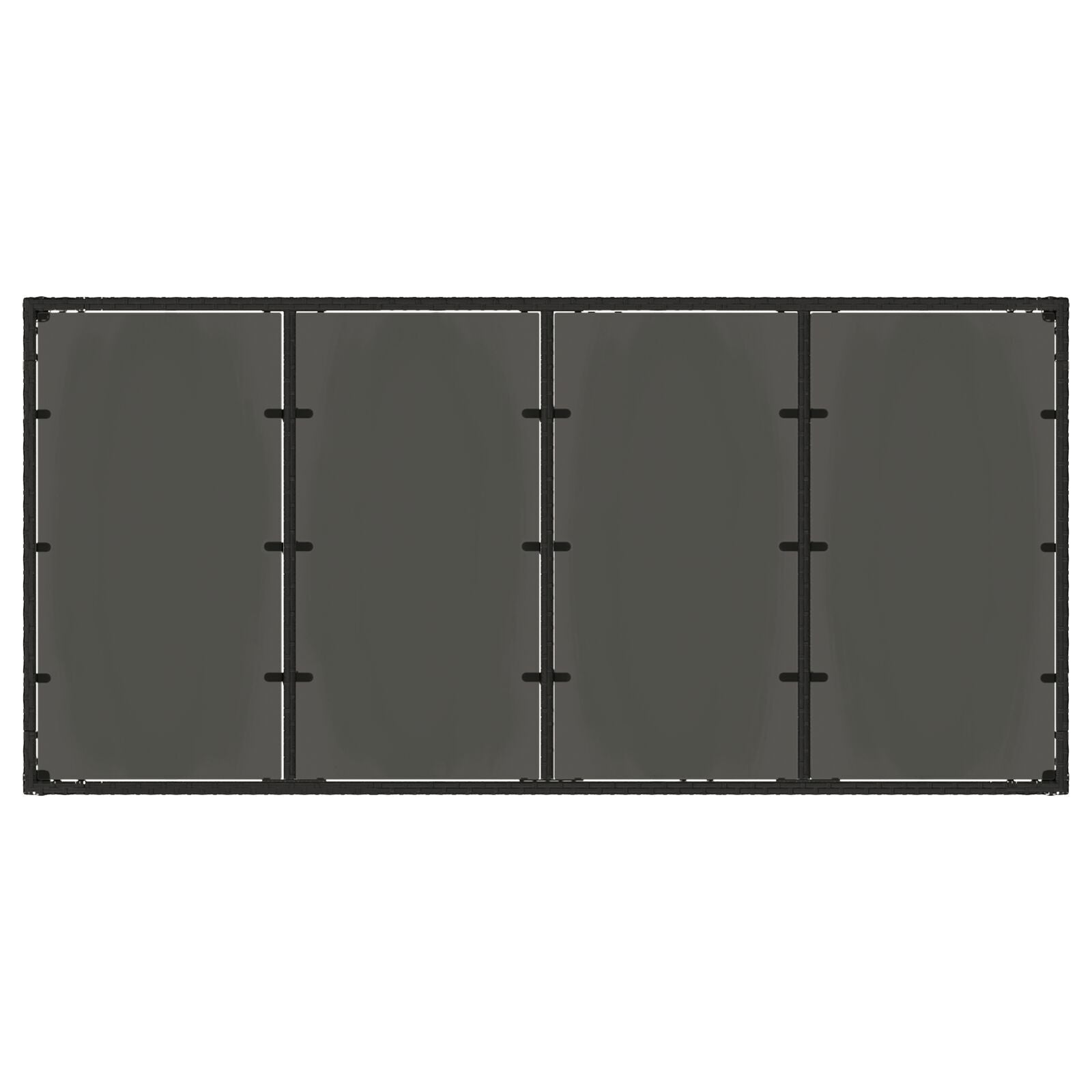 Hage Spisegruppe 7 pcs Svart 190 x 90 x 75 cm polyrotting