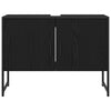 Baderomsinnredningssett med dør 3 pcs Svart 33 x 33 x 102.5 cm