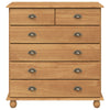 Skap med skuffer Brun 91 x 40 x 95.5 cm Massivt furutre