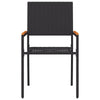 Hage stabelstoler 2 pcs Svart og Brun