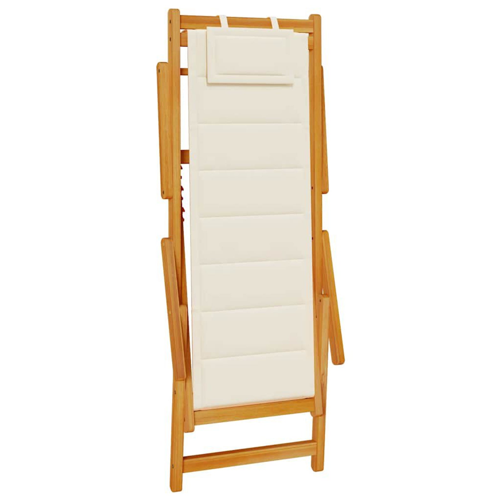 Strandstol 2 pcs Brun 61.5 x 123 x 82cm Massivt akasietre