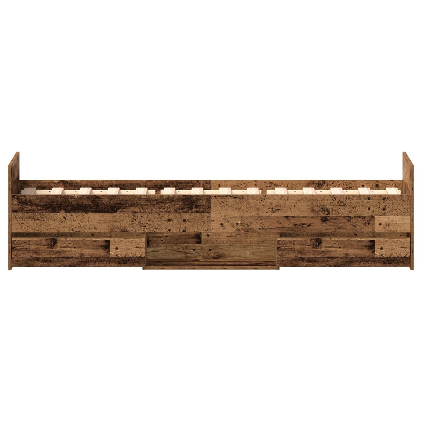 Sengestamme med skuff Gamle tre 193 x 78 x 50 cm Konstruert tre