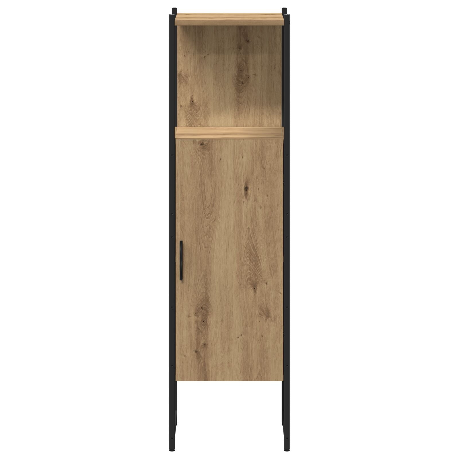 Baderomsinnredningssett med dør 3 pcs Brun 33 x 33 x 120.5 cm