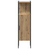 Baderomsinnredningssett med dør 3 pcs Brun 33 x 33 x 120.5 cm