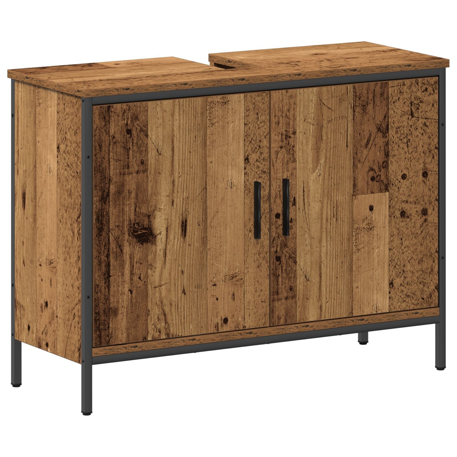 Baderomsinnredningssett med lagring 3 pcs Brun 80 x 30 x 60 cm