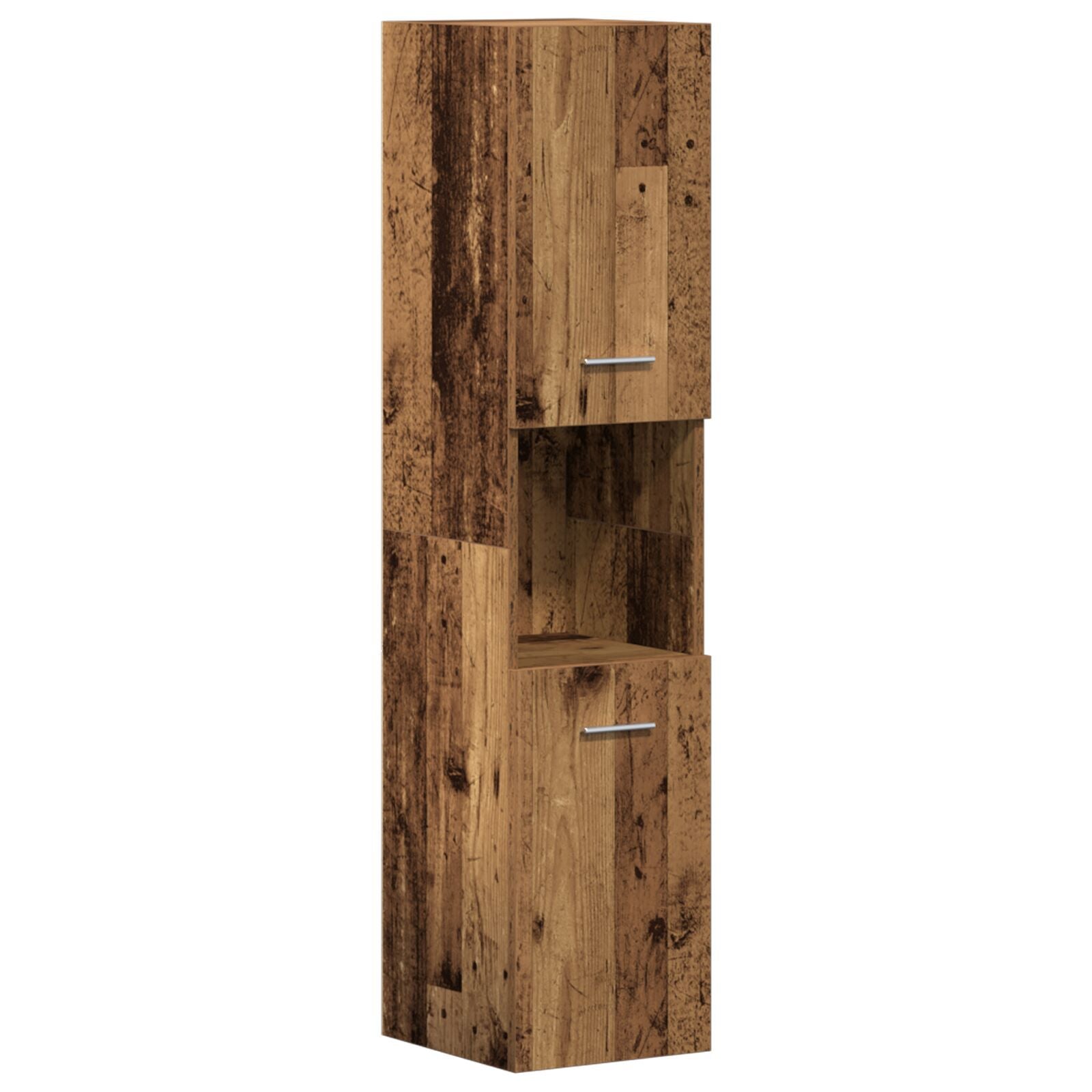Baderoms møbelsett Veggmontert 4 pcs Gamle tre 30 x 30 x 130 cm