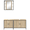 Baderomsinnredningssett med hylle 3 pcs Brun 60 x 30 x 60 cm
