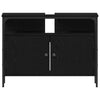 Baderomsskapsett med hylle 4 pcs Svart eik 33 x 33 x 185.5 cm