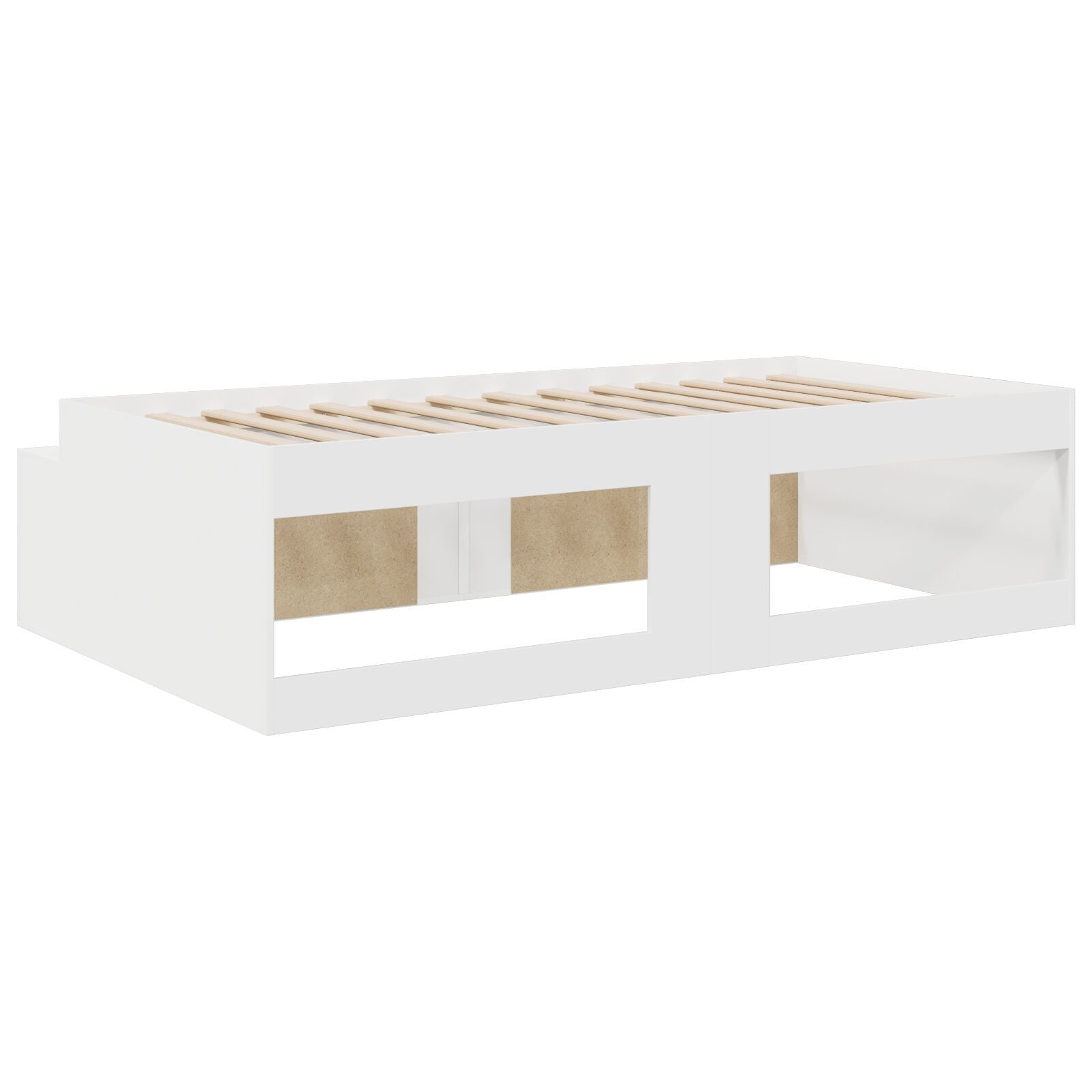 Sengestamme med skuff Hvit 100 x 200 cm Konstruert tre