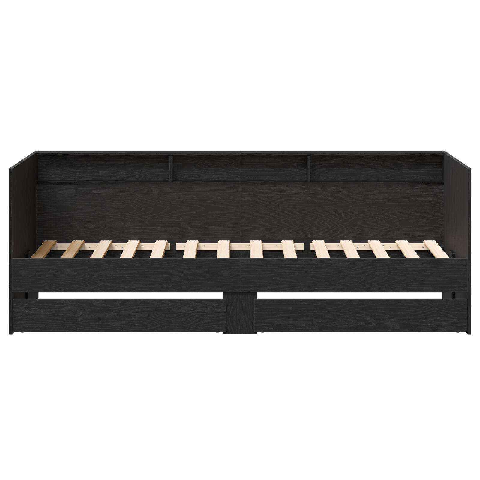 Dagseng med skuff med lagring Grå 90 x 200 cm Konstruert tre