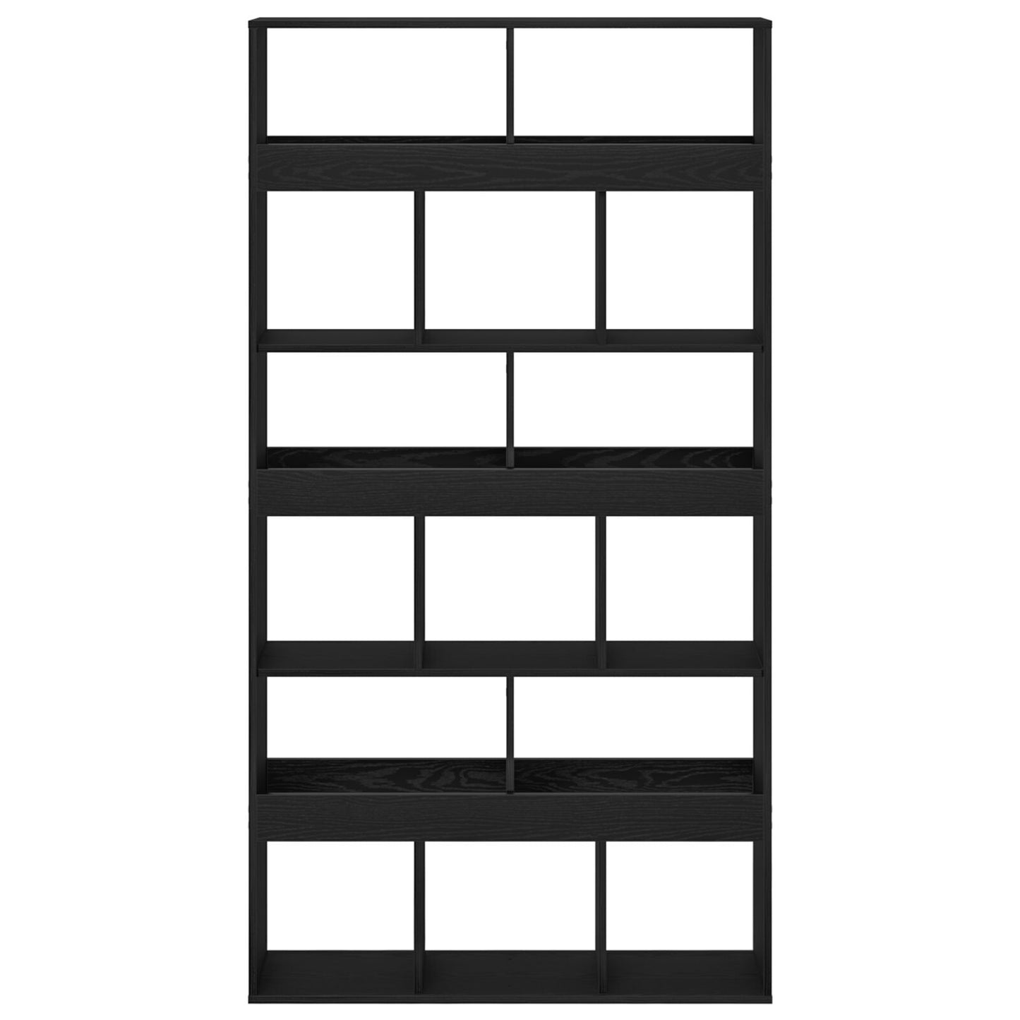 Bokskap 15 nivåer 100 x 33 x 93.75 cm Konstruert tre Svart Eik