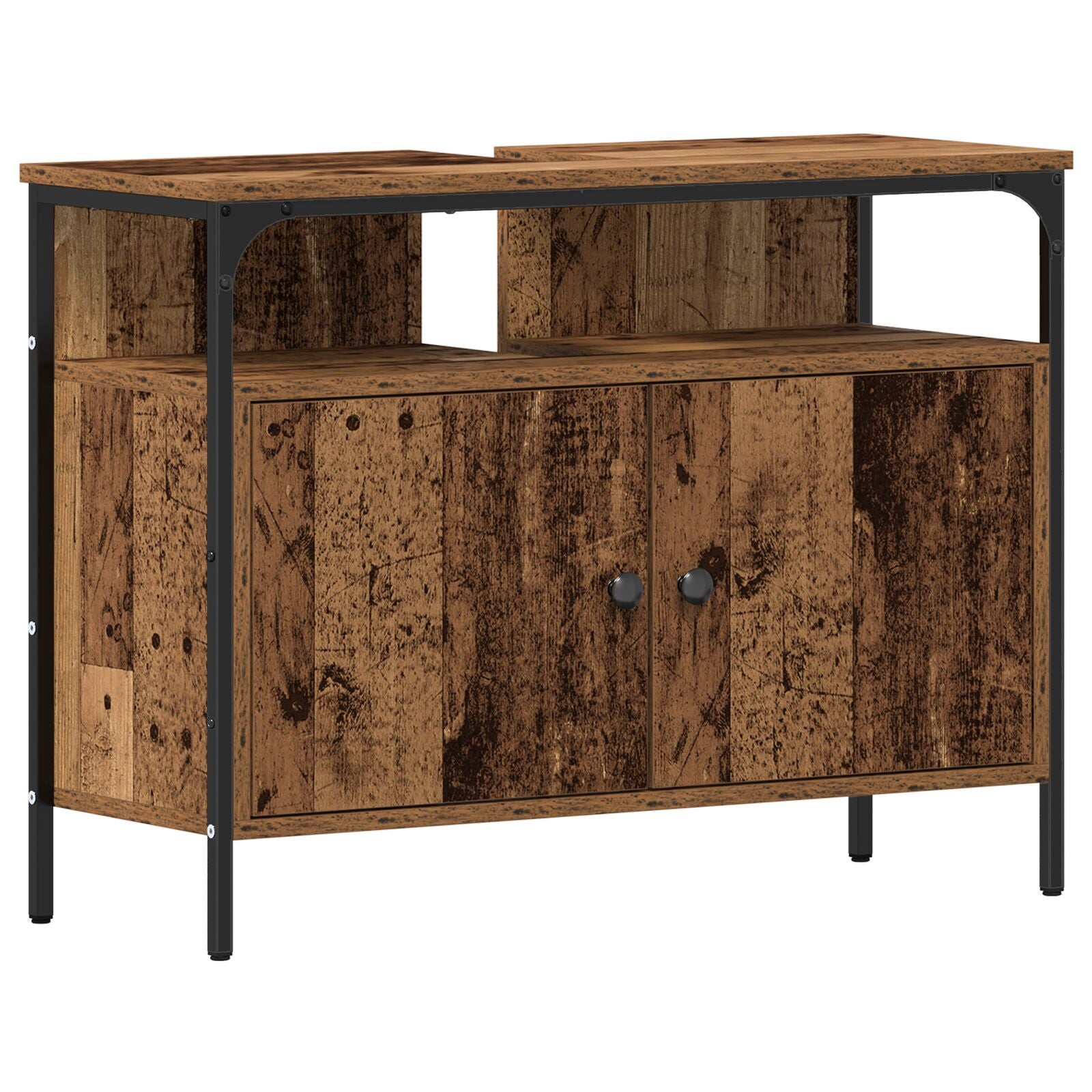 Baderomsspeilskap med dør Brun 80 x 30 x 60 cm Konstruert tre