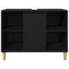 Baderomsinnredningssett med lagring 3 pcs Svart 60 x 30 x 60 cm