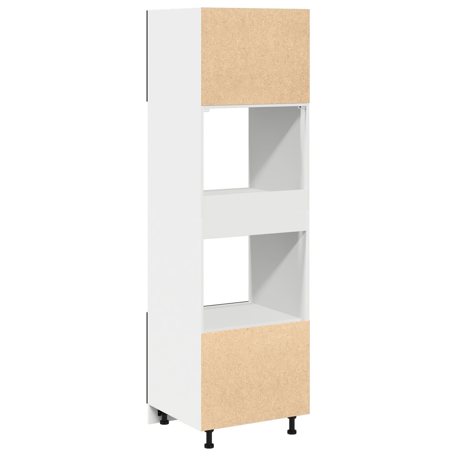 Mikrobølgeovnskap med hylle Riga Svart eik 60 x 57 x 207 cm