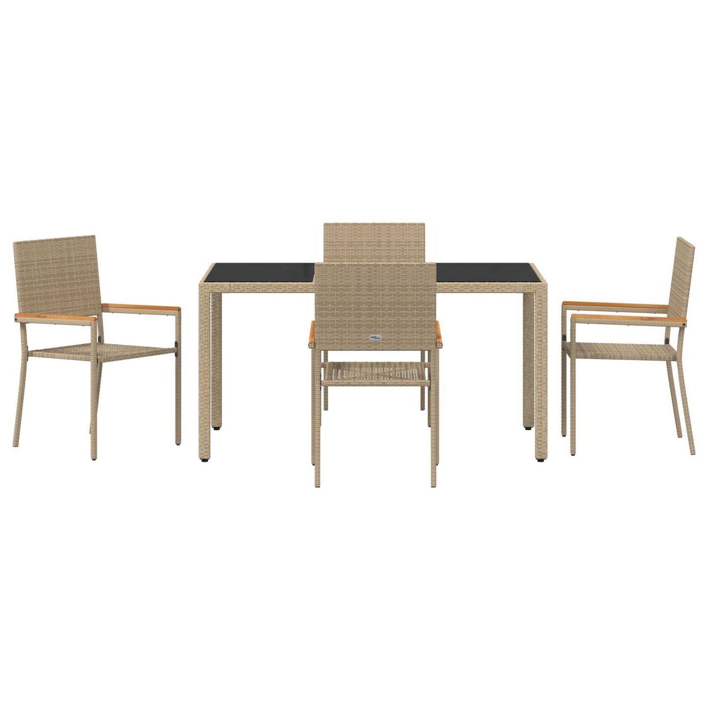 Hage Spisegruppe 5 pcs Beige polyrotting