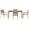 Hage Spisegruppe 5 pcs Beige 90 x 90 x 75 cm polyrotting