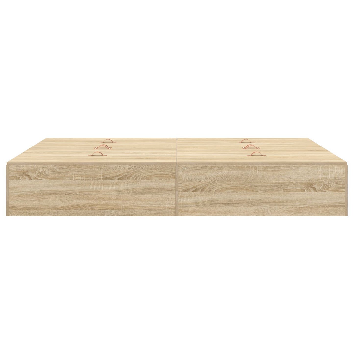 Seng med lagring Sonoma eik 150 x 200 cm Konstruert tre