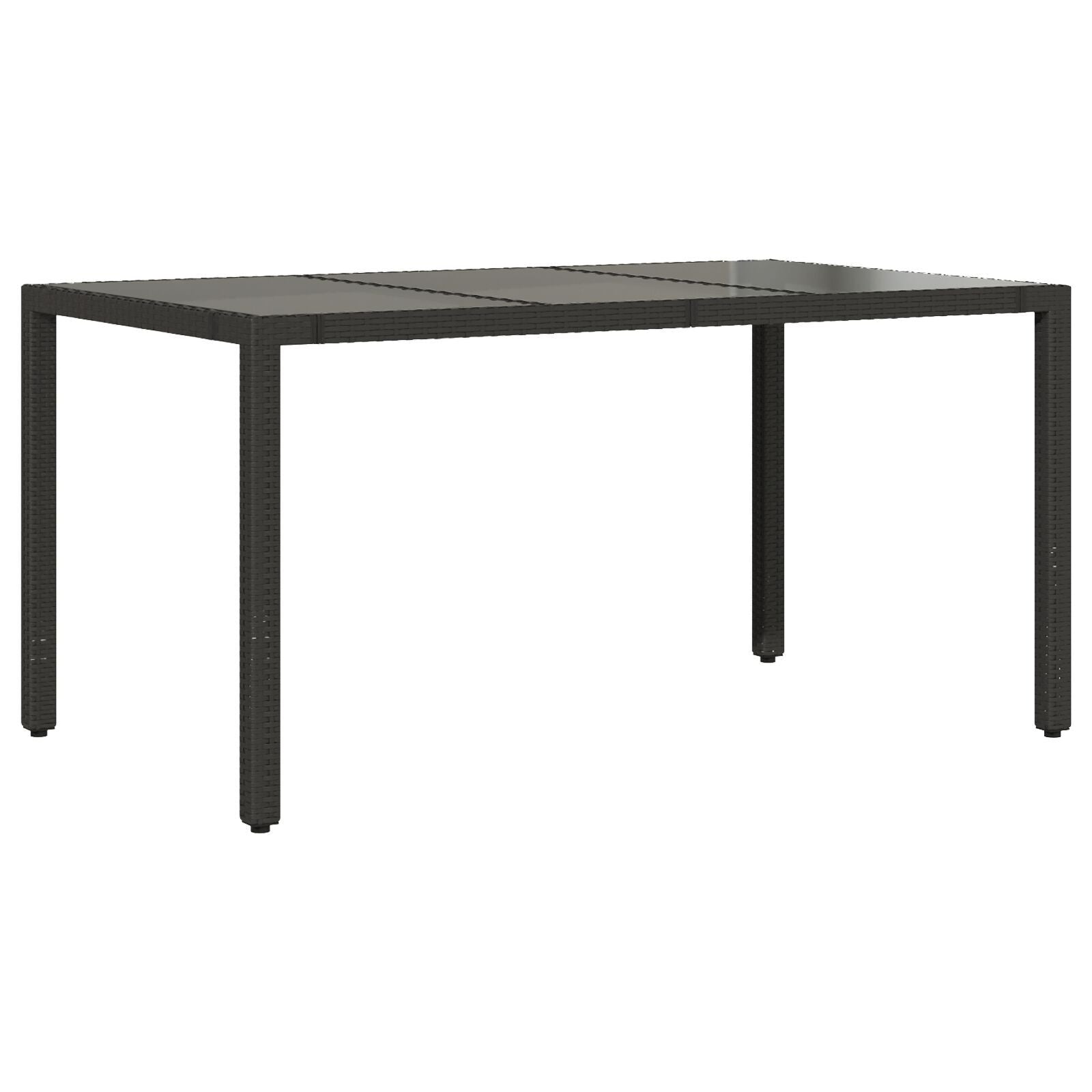 Hage Spisegruppe 5 pcs Svart 150 x 90 x 75 cm polyrotting