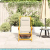 Strandstol 2 pcs Brun 61.5 x 123 x 82cm Massivt akasietre