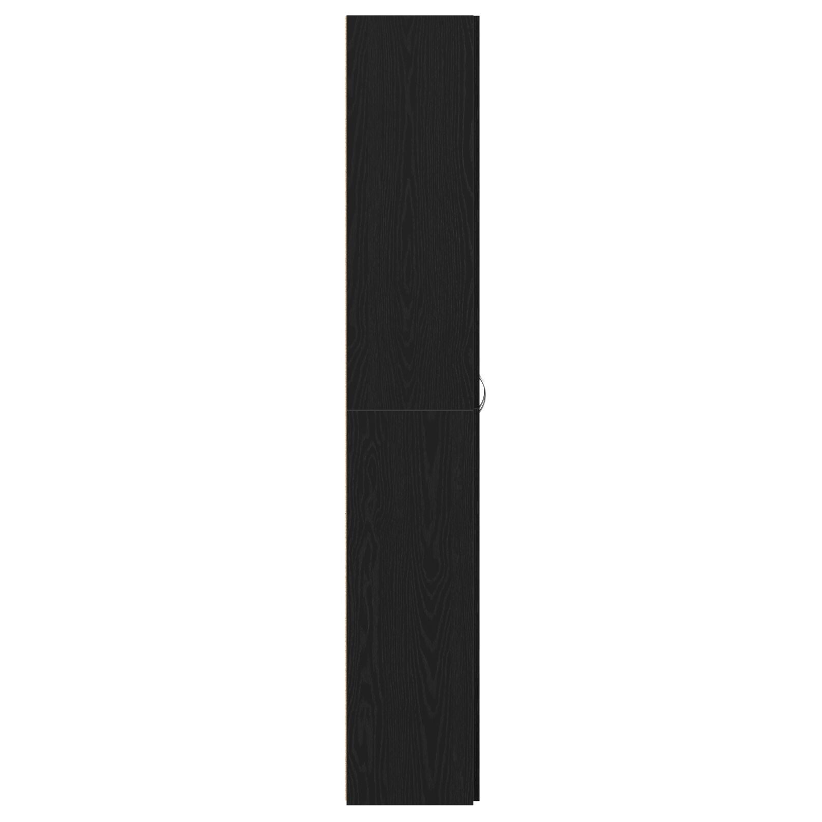 Kontorskap med hylle Svart eik 60 x 32 x 190 Konstruert tre