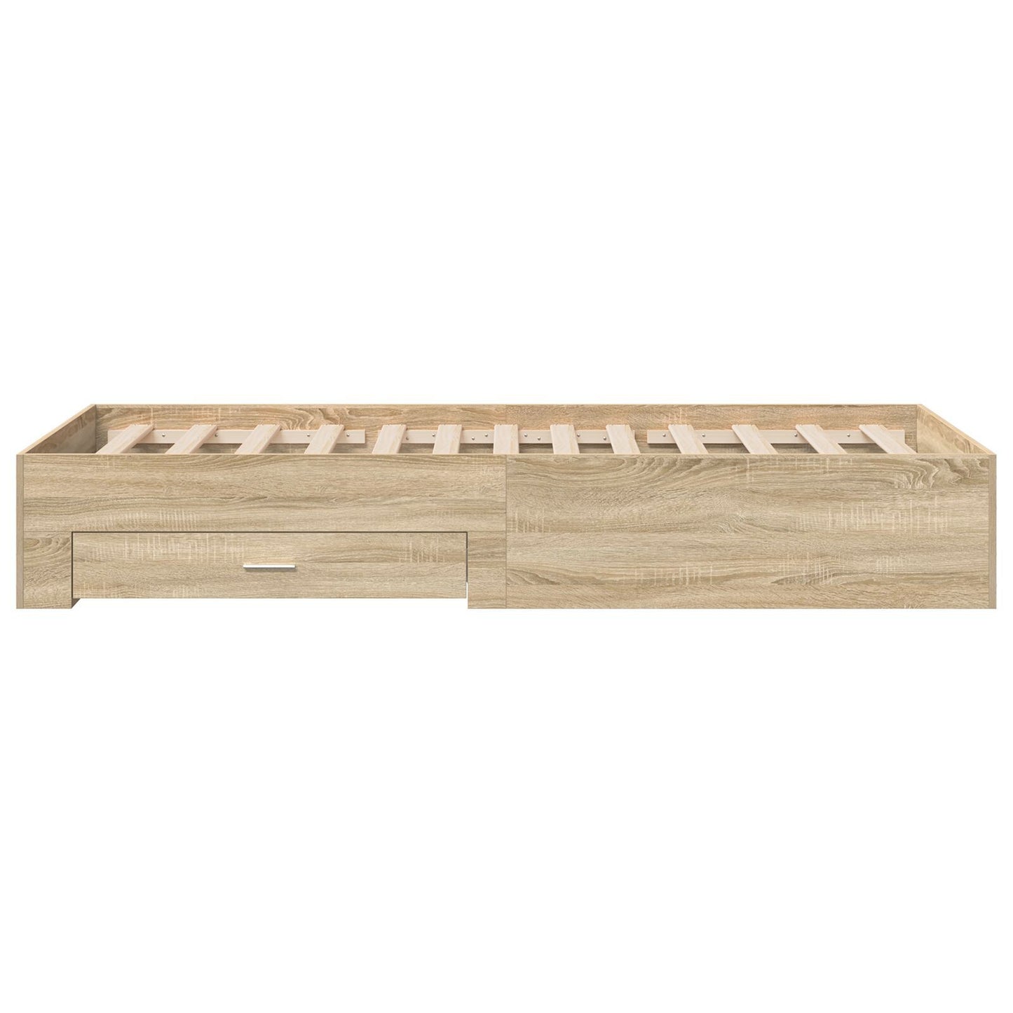Sengestamme med skuff Brun 90 x 190 cm Konstruert tre