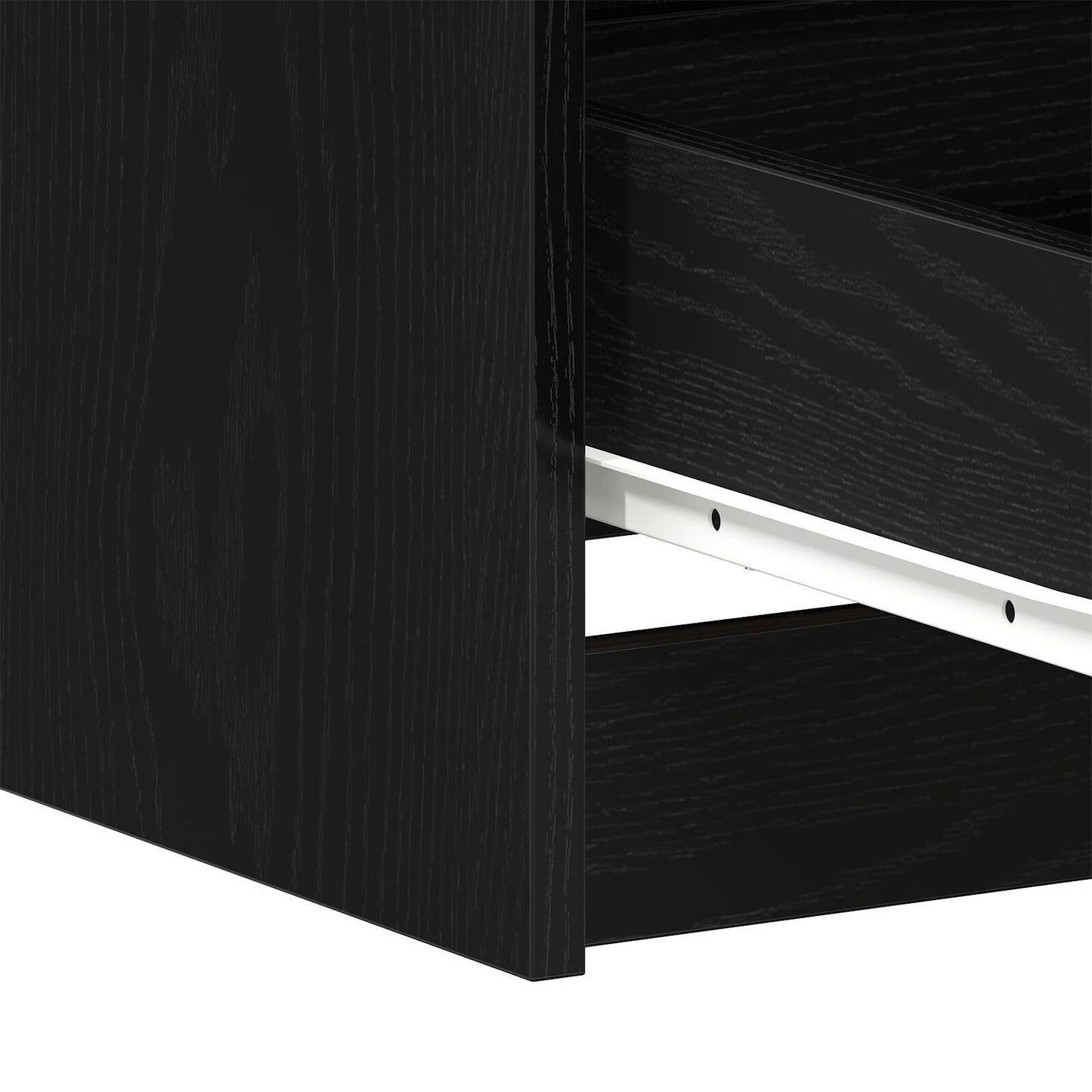 Skrivebord med skuff Svart Eik 140 x 50 x 76 cm Konstruert tre