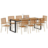 Hage Spisegruppe 9 pcs Beige 200 x 80 x 75 cm polyrotting