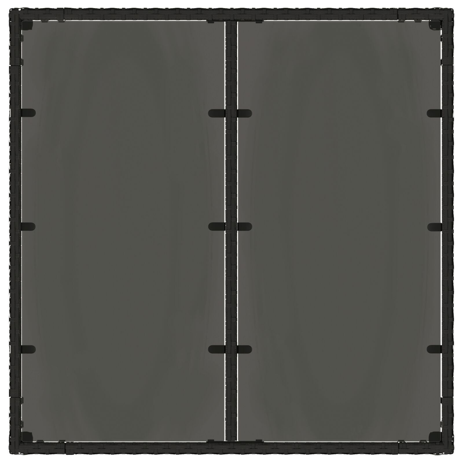 Hage Spisegruppe 3 pcs Svart 90 x 90 x 75 cm polyrotting